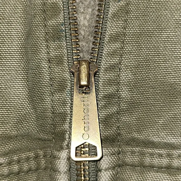 Vintage. Carhartt. USA Components. Zip Vest. Fleece-lined.  Men's size LT - Picture 8 of 16